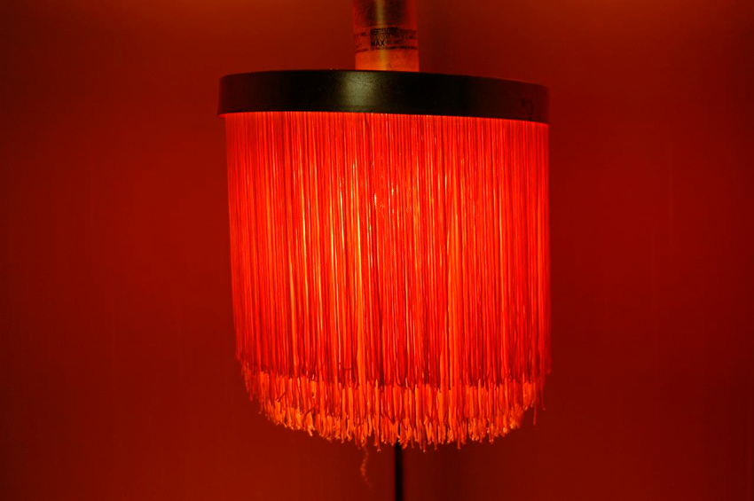 lampara estilo vintage luz roja