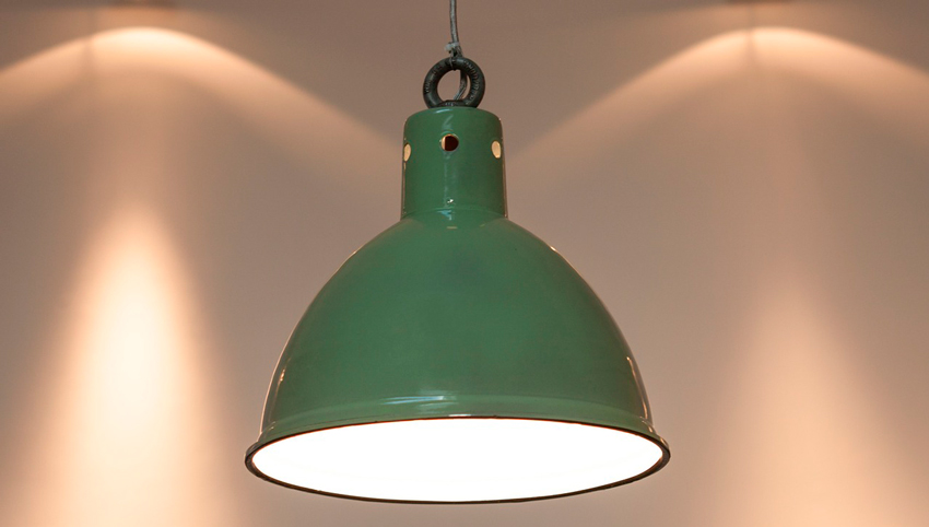 lampara farolillo verde grande vintage